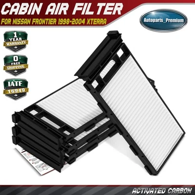 4x Filtro de aire de cabina de carbón activado para Nissan Frontier 98-04 Xterra 2000-2004 Foto 1 de 4