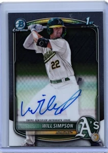 Bowman Will Simpson 1st Bowman 2025 cromo autógrafo atletismo CPA-WSI - Imagen 1 de 2