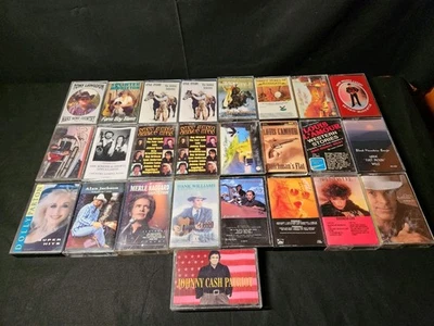 Lot Of 25 Country Bluegrass Folk Casette Tapes Cash Parton Williams Jackson - Image 1 of 4