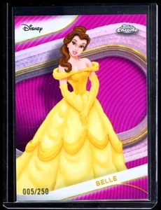 2025 TOPPS CHROME DISNEY BELLE #125 - PINK REFRACTOR #ED /250 BEAUTY & THE BEAST - Picture 1 of 1
