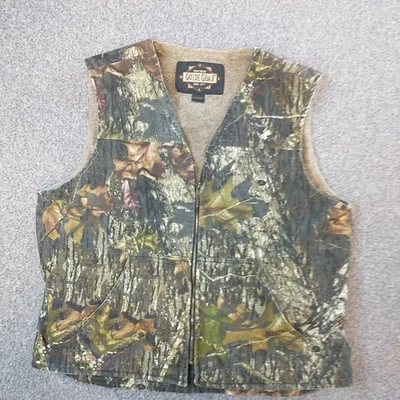 Guide Gear Canvas Vest Mens Large Camo Mossy Oak Breakup Hunting Outdoors Camp - Image 1 of 4
