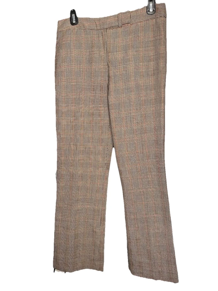 Pantalones de pata de gallo de lana Lilly Pulitzer talla 4 marrón a cuadros Old Money Academia Preppy Foto 1 de 4