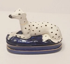 Fitz & Floyd Scatola portagioie porcellana cane dalmata vintage Giappone - Foto 1 di 8