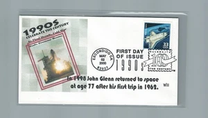 2000 First day Cover #3191i Return to Space John Glenn T.C.D. Tom's Cachet - Picture 1 of 2