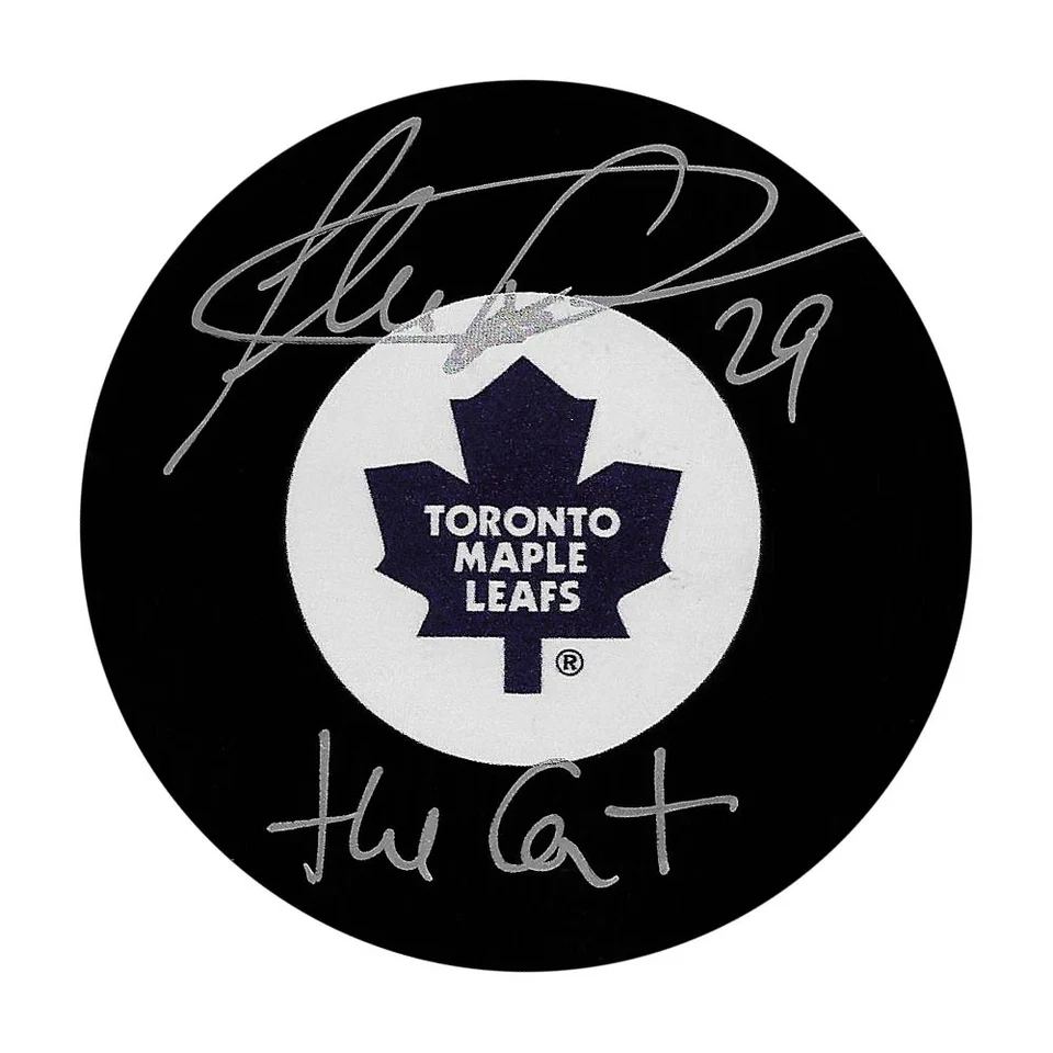 Felix Potvin Autographed Toronto Maple Leafs Puck w/"The Cat" — 第 1/1 张图片