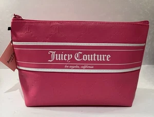 Bolso de Cosméticos de Viaje Juicy Couture Logo Rosa Blanco Estuche de Maquillaje Y2K Nuevo con Etiquetas - Imagen 1 de 8