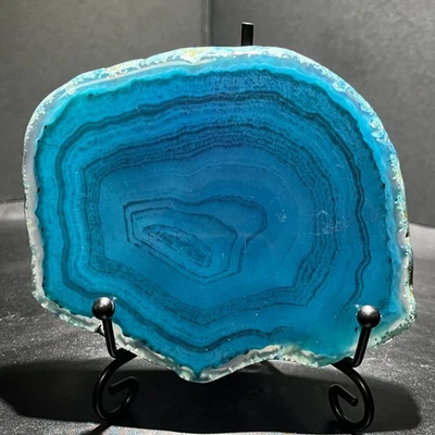 129G  Natural Agate Slice Geode Polished Crystal Quartz Gemstone Healing - Image 1 of 4