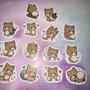 14 Cute Kawaii Stickers Shiba Inu Dog Stickers Corgi - Picture 1 of 4