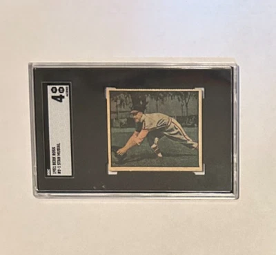 1951 Stan Musial Berk Ross #2-1 St Louis Cardsinals Graded SGC 4 VG-EX - Image 1 of 3