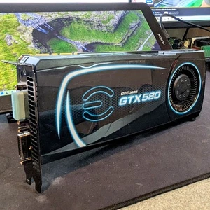 EVGA NVIDIA GeForce GTX 580 1.5GB GDDR5 VRAM Graphics Card - Picture 1 of 5