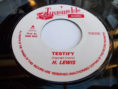 HOPETON LEWIS / U ROY & ALTON ELLIS 7'' TESTIFY / AIN'T THAT LOVING YOU - Image 1 of 2