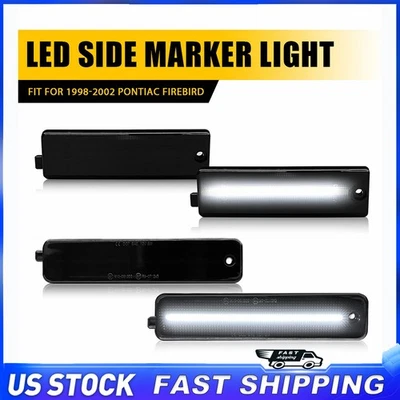 4x Plug & Play Smoke LED Front Side Marker Lights For 1998-2002 Pontiac Firebird Foto 1 de 4