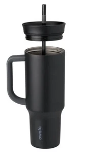 Owala 40oz Travel Tumbler Stainless Steel Black Licorice NIB Straw/Sip Mode - Picture 1 of 6