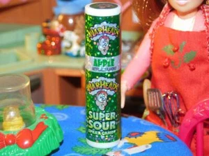 RARE Metallic Apple Warheads Spray Candy fit Barbie Dollhouse Mini brand Diorama - Picture 1 of 1