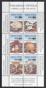 MA19783/ TONGA – MUSHROOMS – Y&T # 1109 / 1114 SOUVENIR SHEET SPECIMEN - Picture 1 of 2