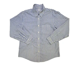 Brooks Brothers Regent Long Sleeve Dress Shirt Blue Stripe Mens Size XL - Picture 1 of 9