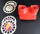 Vintage USA Red 3D View Master Viewer With Orange Handle Works Tested Vio1