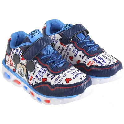 Schuhe Disney Mickey Mouse Turnschuhe Sport Reißen Kind Mit LED Leuchten 4991 - Bild 1 von 4
