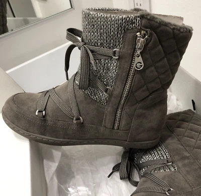 BOTAS MEDIANAS GGUESS ROBERTTA GRIS MUJER 7.5 MULTI TELA CREMALLERA LATERAL Foto 1 de 4