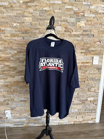 Florida Atlantic FAU Owls Basketball T-Shirt Men's Blue Short Sleeve 3XL Cover