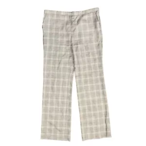 Pantalone GIORGIO ARMANI Glen a quadri taglia 42 US 6 grigio lana seta lino Made in Italy - Foto 1 di 9