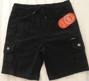 Wonder Nation Youth Boy's Medium (8) Stretch Cargo Shorts Black New - Picture 1 of 7