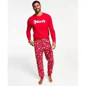 Family Pajamas Matching Mens Merry Snowflake Mix It Family Pajama Set sz S - Picture 1 of 3