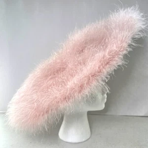 Sombrero Pluma Rosa Vintage Años 50 Flo Raye Evento Hollywood Glamour Cóctel Boda - Imagen 1 de 12