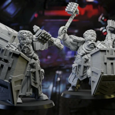 Imperial Ogres of the Primoborn Guard x3 - Martilleo y escudo