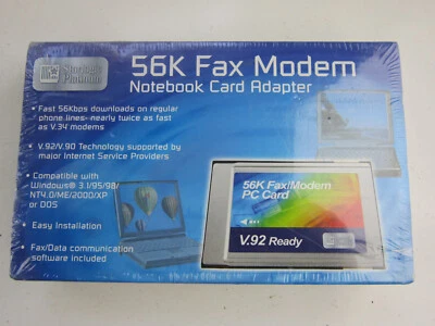 56K Fax Modem Notebook Card Adapter. Starlogic Platinum. - Image 1 of 4