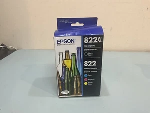Epson 822XL Black 822 Cyan Magenta Yellow Ink Cartridge Set T822XL-BCS Exp 01/28 - Picture 1 of 5