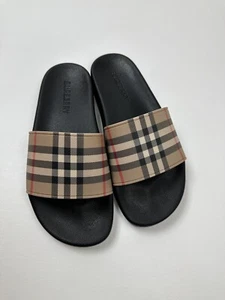 BURBERRY Furley Vintage Check Slide Sandal Size 40 RETAIL $390 #324 - Picture 1 of 6