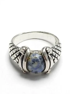 Women's Sterling Silver 925 Ring with Marble Stone Free Shipping! #81802 - Picture 1 of 4