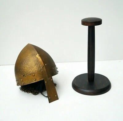 Medieval Viking Nasal Norman Chain Mail Helmet Medieval Helmet steel Wearable — 第 1/4 张图片