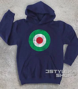 Child Sweatshirt TARGET ITALIA AGED Italian Flag Colors VESPA Vintage - Picture 1 of 3