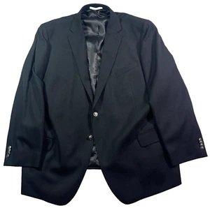 mens black Joseph Abboud hopsack reda wool blazer jacket sport suit coat 50 R - Picture 1 of 12