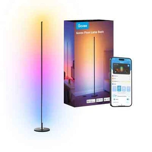 Govee RGBICW Smart Corner Floor Lamp Basic Living Dining Room -Black H6076 - Picture 1 of 8