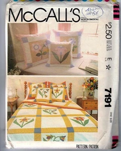 Vintage McCalls Heimdekoration Schlafzimmer Decke, Kissen Schnittmuster TWN, STD, QUE - Bild 1 von 2