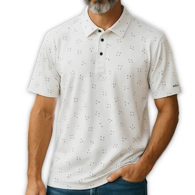 Camisa polo de golf FootJoy rendimiento estampado de aves que absorbe la humedad para hombre talla 2XL Foto 1 de 4