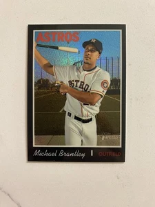 2019 Topps Heritage #THC-503 Michael Brantley Chrome Black Refractor #/69 - Picture 1 of 6