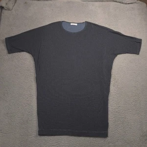 Bryn Walker Women’s Top Medium Blue Gray Houndstooth Knit Made in USA - Picture 1 of 9