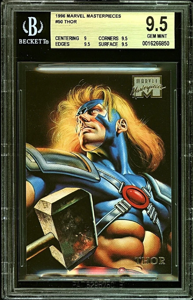 1996 Fleer Marvel Masterpieces #50 THOR - BGS 9.5 GEM MINT (POP 2 - NONE HIGHER) - Image 1 of 2