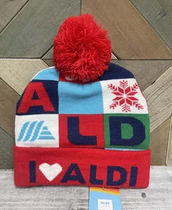 ALDI Gear Christmas Holiday Winter Beanie Hat - 2024 - I Love (Heart) Aldi NWT - Picture 1 of 5