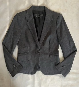 Zara Woman Blazer Jacket Women’s 6 Gray Black Wool Business Professional Chic - Picture 1 of 8