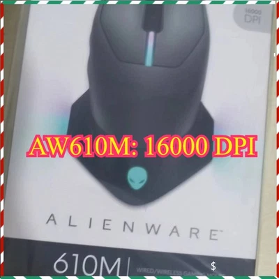 AW610M: 16000 DPI NEW Alienware Wired/Wireless Gaming Mouse Optical Sensor NEW - Image 1 of 4