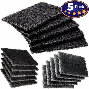 [5-Pack] Non Scratch Grease Scouring Pad for Industrial Grill & Griddle Cleaning - Picture 1 of 6