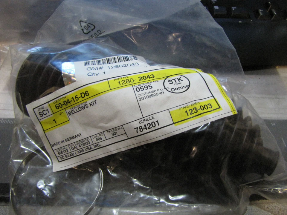 Nuevo kit de fuelle de piñón y cremallera delantera OE Saab 9-3 12802043 2003 a 2011 Foto 1 de 1