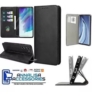 For MOTOROLA MOTO E13 FLIP CASE BOOK LUXURY BLACK COVER PU LEATHER WALLET STAND - Picture 1 of 7