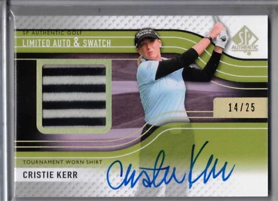 2012 UD SP Authentic LPGA golf Cristie Kerr Limited auto & swatch /25 card #11 - Image 1 of 2