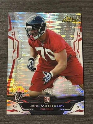 2014 Finest Jake Matthews Pulsar RC Refractor #d /25 Atlanta Falcons Rookie - Image 1 of 2